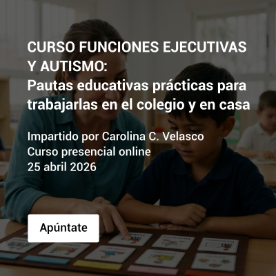 CURSO FUNCIONES EJECUTIVAS Y AUTISMO: Pautas educativas prácticas para trabajarlas en el colegio y en casa.