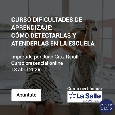 CURSO DIFICULTADES DE APRENDIZAJE: CÓMO DETECTARLAS Y ATENDERLAS EN LA ESCUELA
